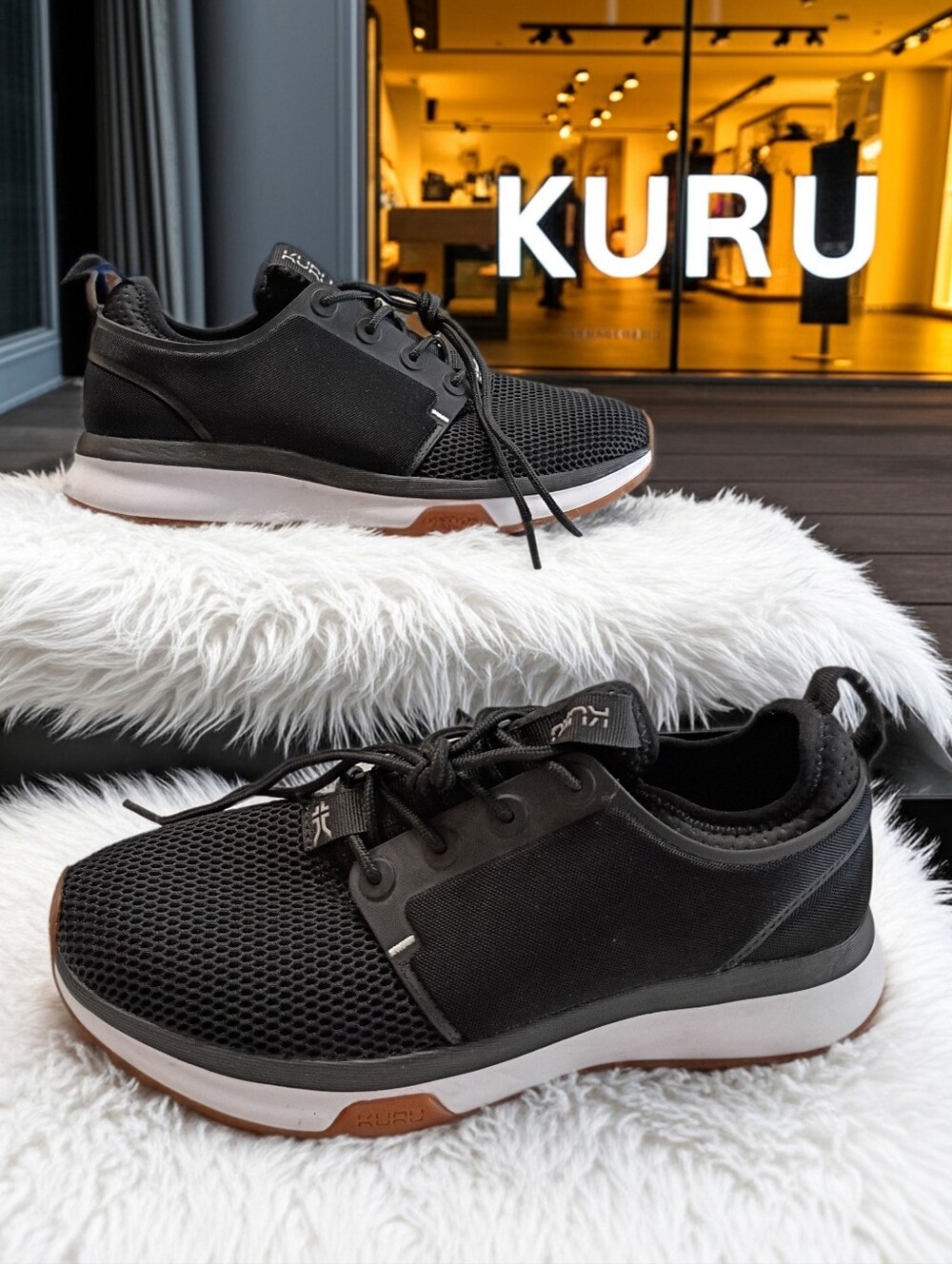 Kuru Atom Black Plantar Fascitis Orthopedic Support Work Shoe Women's 7.5M